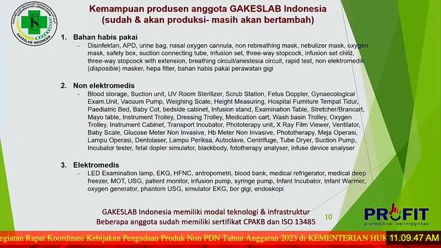 Kegiatan Rapat Koordinasi Kebijakan Pengadaan Produk Non PDN Tahun Anggaran 2023