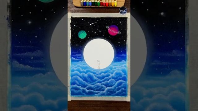 Oil Pastels Drawing - Magic World ✨ - Learn To Draw Step By Step