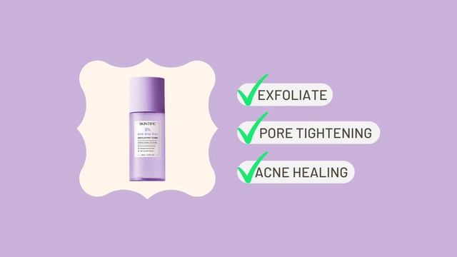 SKINTIFIC 5% AHA BHA PHA Exfoliating Toner