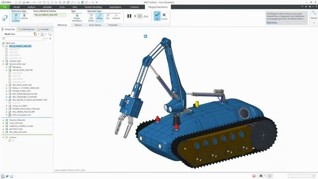 Обзор возможностей конструирования сборок в Creo