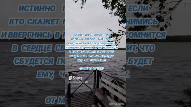 Имейте веру Божию.                (От Марка гл 11:23)
