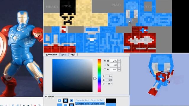 Captain America Iron Man Minecraft Skin