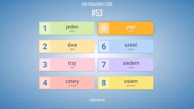 #53 | 500 польских слов. Изучать польский язык во сне