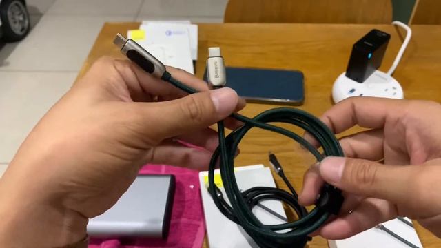 Cáp Sạc Macbook Pro, Note 20 Ultra, S21 BASEUS CATSK LED DISPLAY USB-C Ra USB-C PD 3.0/QC 4.0 100W