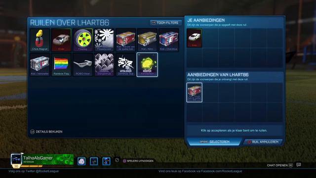 Rocket League, Scammer Aangepakt (probeert Mijn Groene Endo Te Scammen) (kijk De Beschrijving)