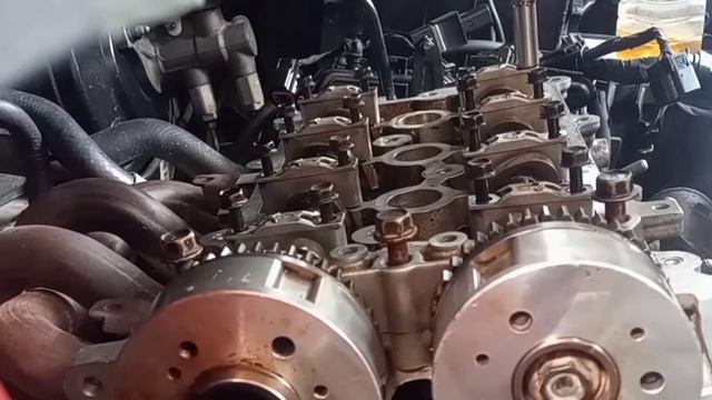 ENGINE TOP OVERHAUL INSTALLATION OF CYLINDER HEAD AND ENGINE TIMING.HYUNDAI ACCENT 2015