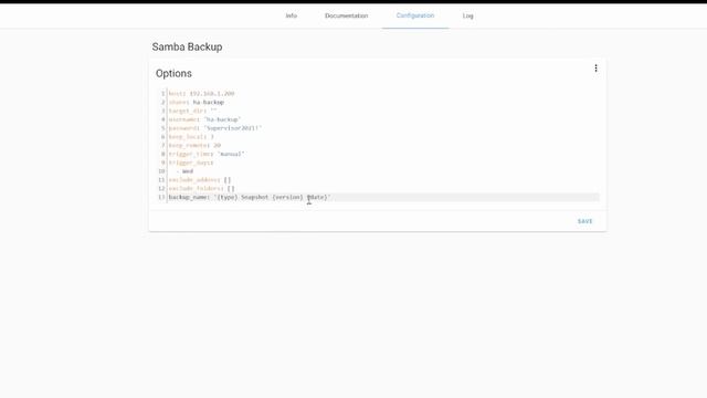 Samba BackUp Add-on For Home Assistant
