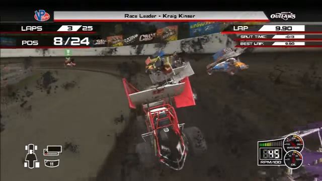 World Of Outlaws Sprint Cars 2010 Skagit Feature Race