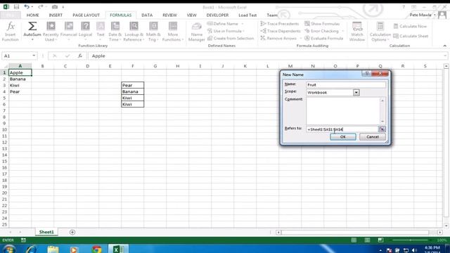Excel 2013 - Snippet - Dynamic Named Range