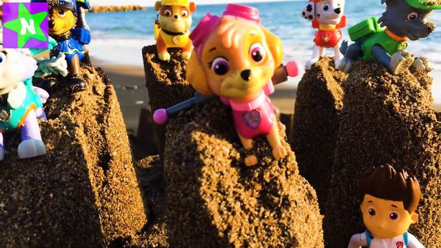 щенячий патруль новые серии  Paw Patrol 2017  замок из песка