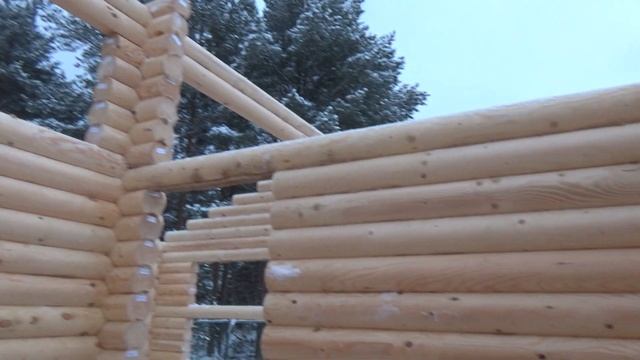 Сруб Бани 6.0х6.0м. из оцилиндрованного бревна 