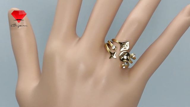 Bije.ru: Позолоченное кольцо с фианитами Bassa (Васса)