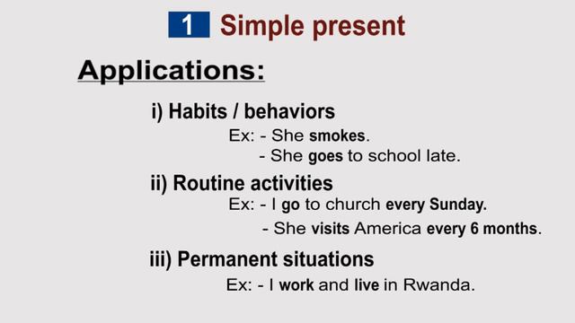 Simple Present / Inshinga Mundagihe (English-Kinyarwanda)