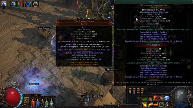 [POE 3.14] Big Single Target Damage - Fireball Ignite Elementalist Build | Path Of Exile Build Guid