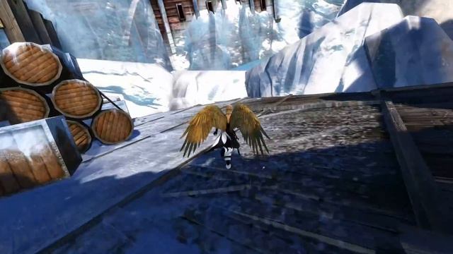 GW2 Golden Feather Wings Backpack Shininess