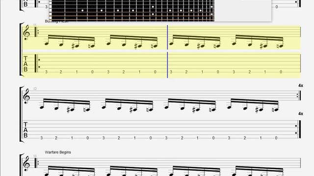 Cannibal Corpse   Sentenced To Burn GUITAR 1 TAB