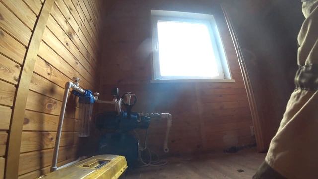 БурВертели часть 2 / Установка насосной станции с греющим кабелем / внутри дома / после бурение