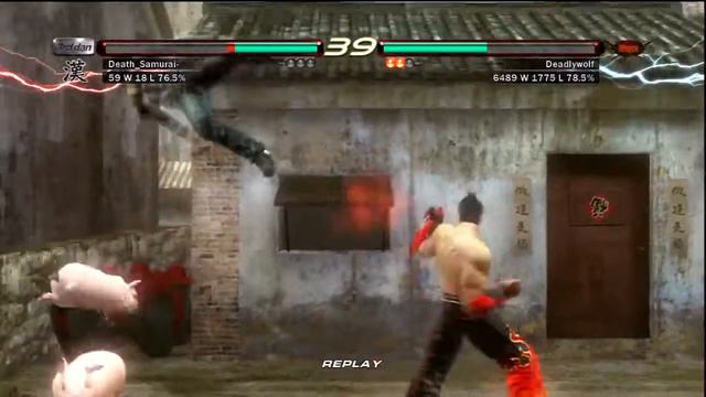 Tekken 6 Fight: (Hwoarang) Death_Samurai VS (Jin) Deadlywolf