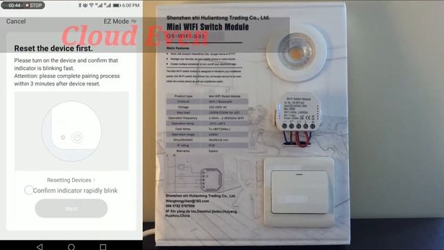 WiFi Switch Module S03 Pairing For Tuya APP（Smart Life ）