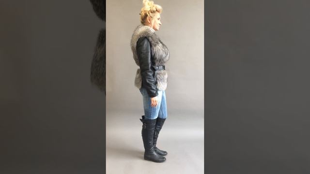 Куртка-Жилет 7500 руб, нат. кожа отд..Чернобурка р.42-44 /10257/