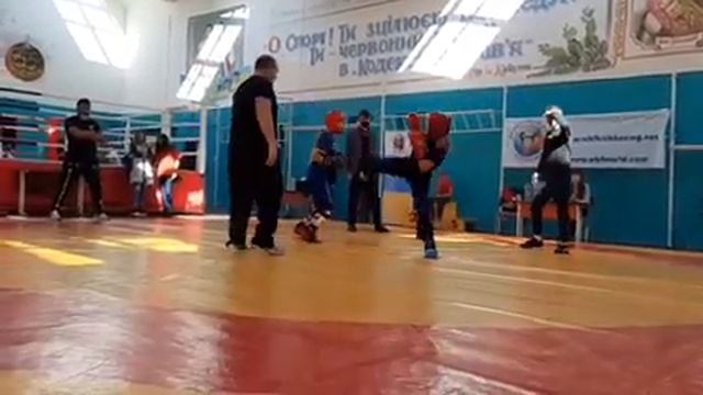 Открытый Чемпионат Украины по кикбоксингу WKF семи контакт.  Настека ДАНИЕЛА 1-места