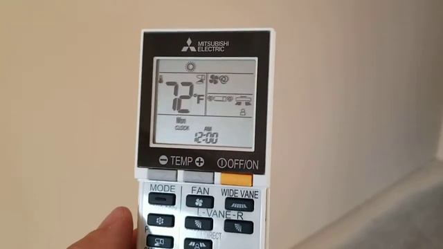 Mitsubishi FH FS Hyper Heat Remote Control Operation.