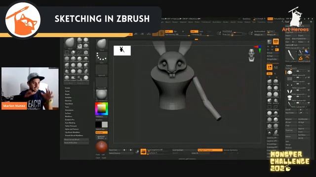 Workshop: Sketching And Ideation In Zbrush By Marlon Nunez