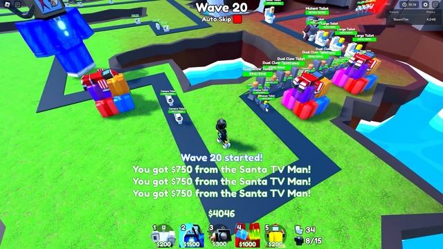 ? Секретный подарок за 200 ВОЛН? Toilet Tower Defense | Roblox