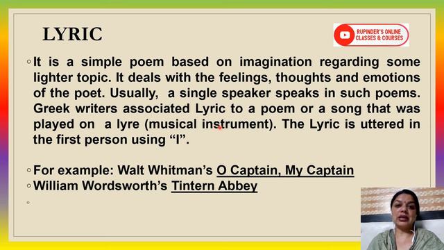 Literary Terms BA Sem 1 #ba #electiveEnglish #puchd #sonnet #ballad #ode #lyric #dramatic #monologu