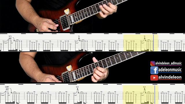 FRANCIS M | KALEIDOSCOPE WORLD GUITAR SOLO With TABS And BACKING TRACK | ALVIN DE LEON (2019)