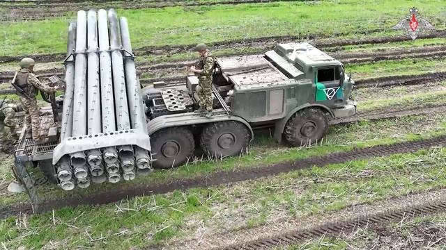 Боевая работа расчетов РСЗО «Ураган» ЦВО в зоне проведения СВО