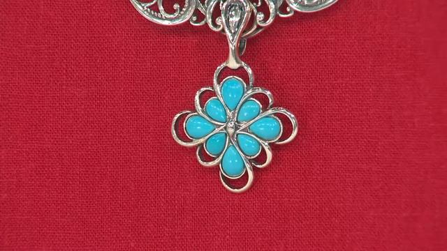 Carolyn Pollack Sleeping Beauty Turquoise Sterling Enhancer With Carolyn Gracie