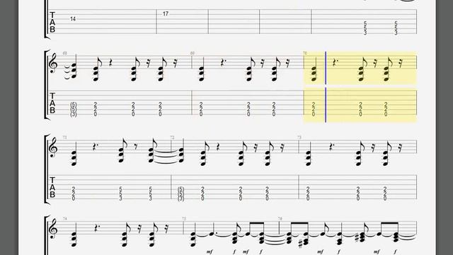 Metallica   I Dissapear Kirk Guitar Tablature