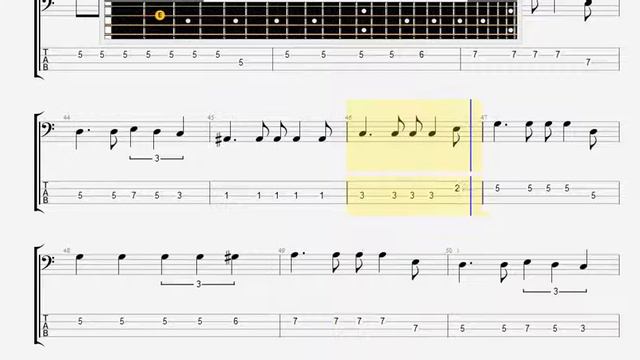 Beatles The   Think For Yourself BASS GUITAR TABLATURE
