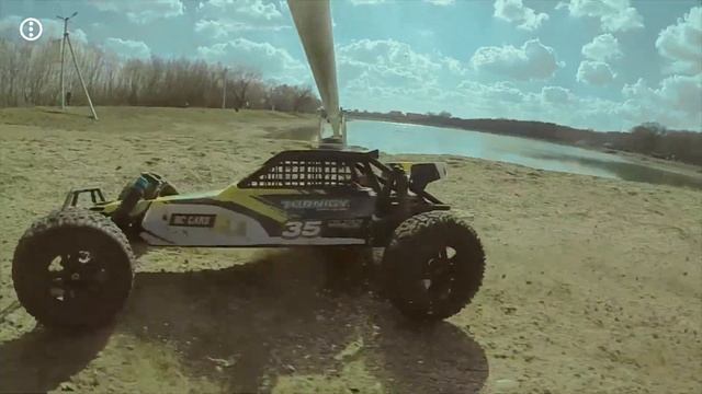 радиоуправляемая багги авто 1/10 покатушки по песку Rc Car + Gopro | RC CARS 23