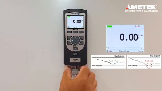 Chatillon DFE And DFS II Force Gauges – Setting Up Pass / Fail Range