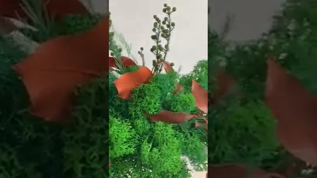 Small Gondola With Fern And Scandinavian Moss