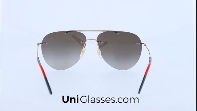 GUCCI GG0397S 003 60 14 150 GOLD GOLD BROWN 1