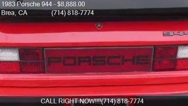 1983 Porsche 944 Base 2dr Hatchback For Sale In Brea, CA 928