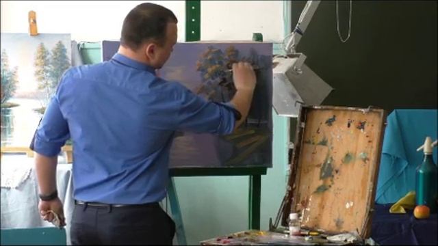 Мастер класс. живопись пейзажа  мастихином