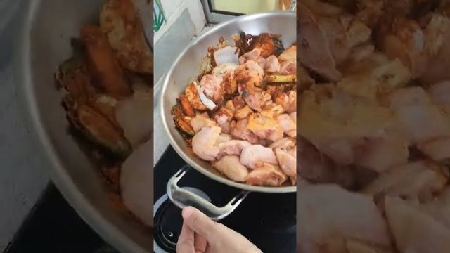 Курица с карри и кокосовым молоком. 1