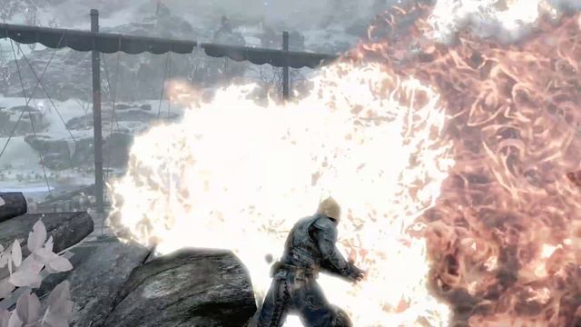 Trying Firebolt Storm, Alduin-only Meteor Spell. Skyrim Anniversary Edition