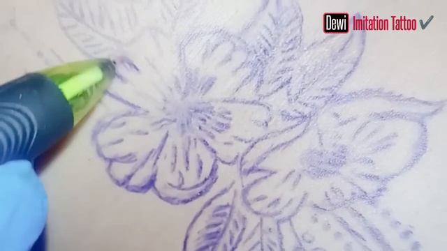 TATTOO VIDEO EP.90 | IMITATION TATTOO | Beautiful Flower Tattoo Sketch  | Tattoo | Unique Tattoo