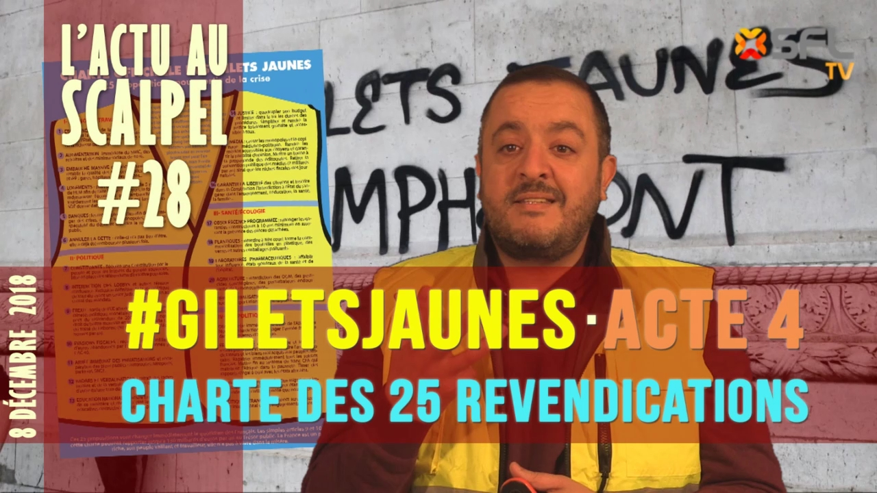  Actu Au Scalpel #28 : #GiletsJaunes – Acte 4 + Charte Des 25 Revendications 	