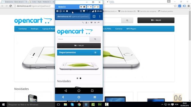 Tutorial Android Barra de endereço colorida no Celular opencart