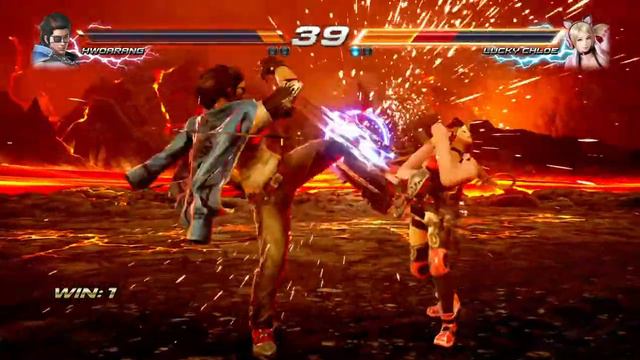 TEKKEN 7 :Hwaorang Vs Lucky Chloe(VS Battle)(Nvidia 940MX)