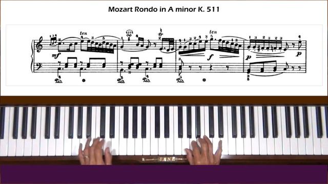 Mozart Rondo In A Minor K. 511 Piano Tutorial Part 2