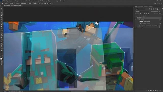 Процесс Выполнения заказа (PSD & C4D) - SHOTI - Timelapse (speedart)