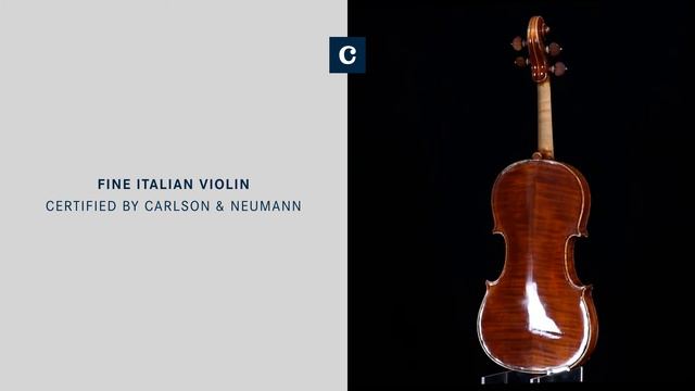 Fine Italian Violin, Certified By Carlson & Neumann, Cremona