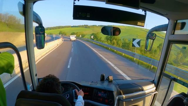 Bus trip to Napoli Italy 4K